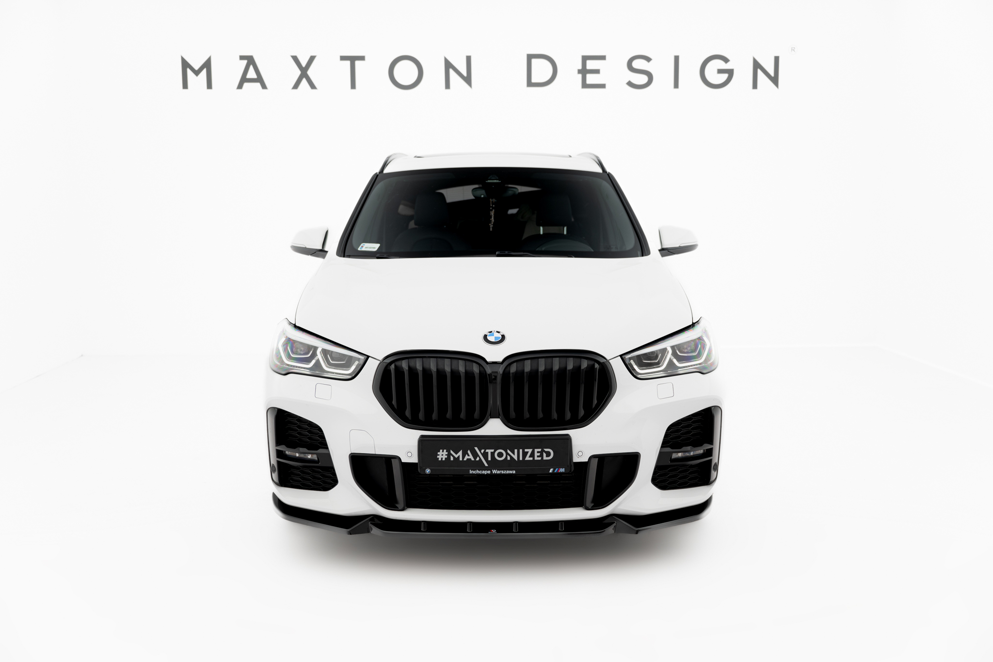 Street+ Spoilerlippe Front Ansatz passend für BMW X1 M-Paket F48 FL schwarz Hochglanz