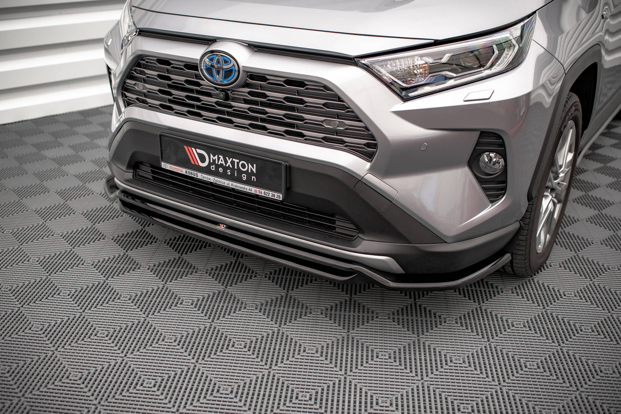 Street+ Spoilerlippe Front Ansatz passend für Toyota RAV4 Mk5 schwarz Hochglanz