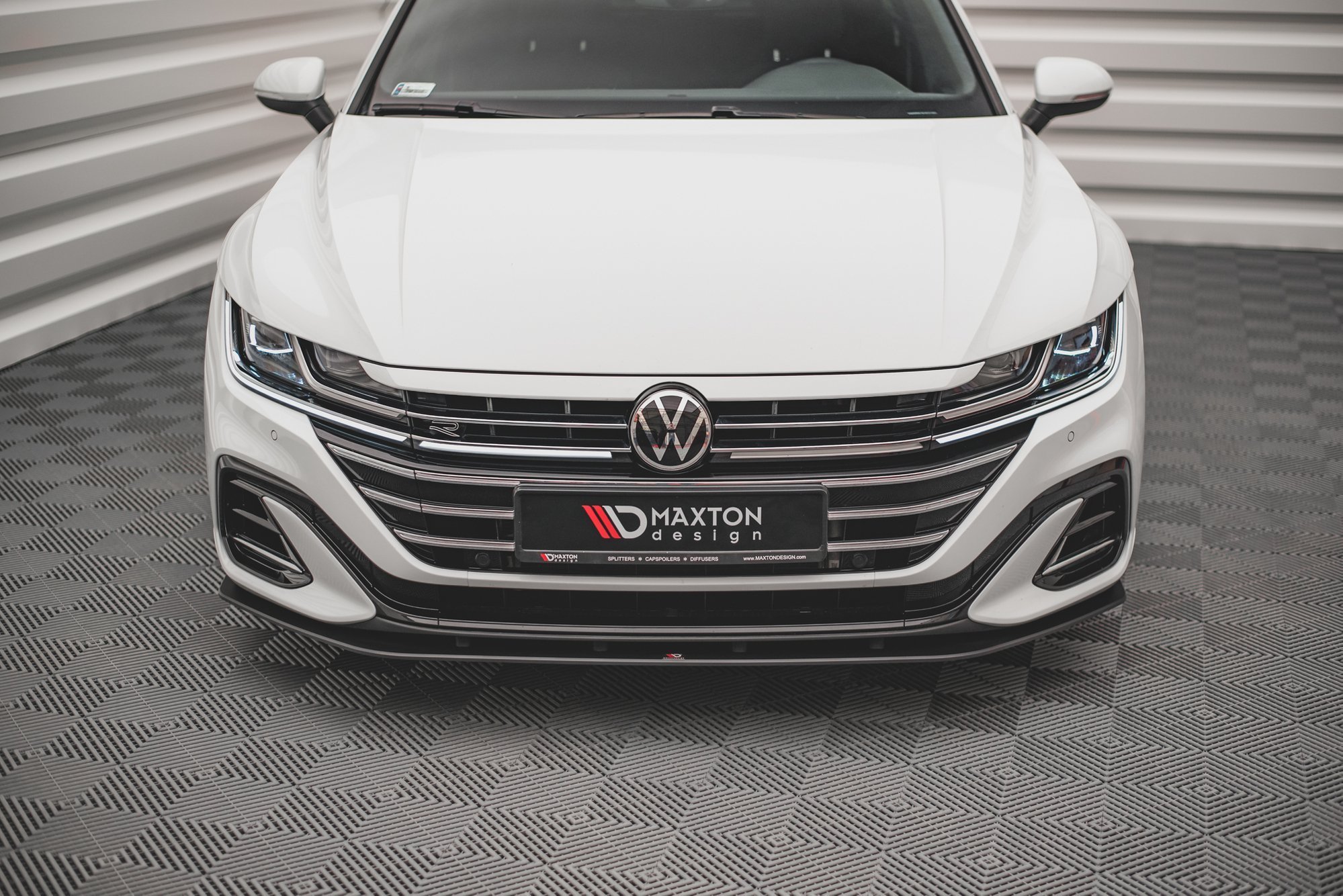 Street Pro Spoilerlippe Front Ansatz passend für VW Arteon R-Line FL rot