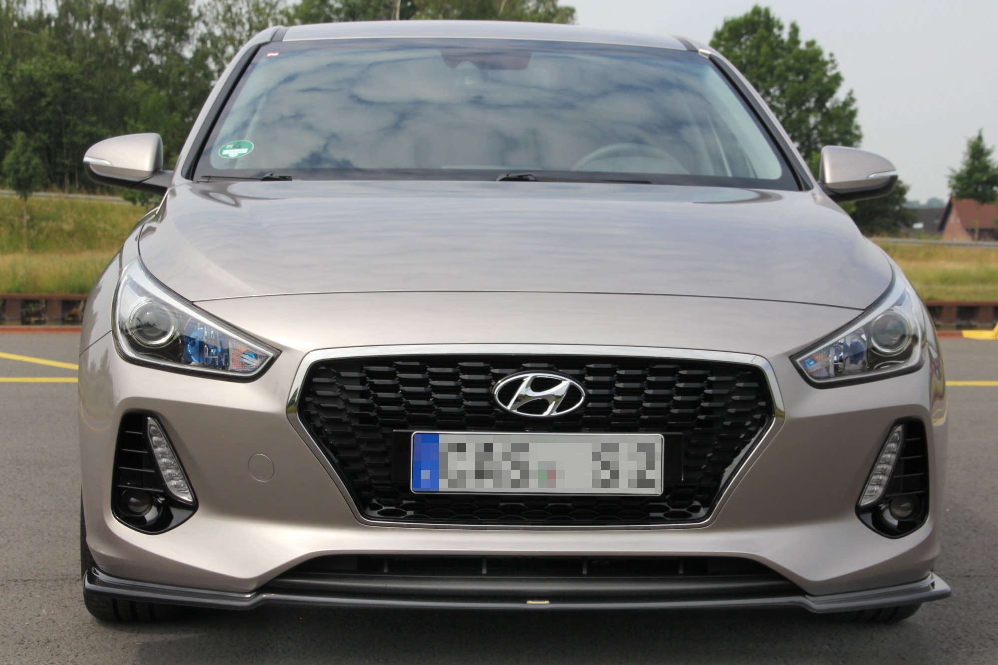 Front Ansatz V.1 für HYUNDAI I30 MK3 HATCHBACK schwarz Hochglanz
