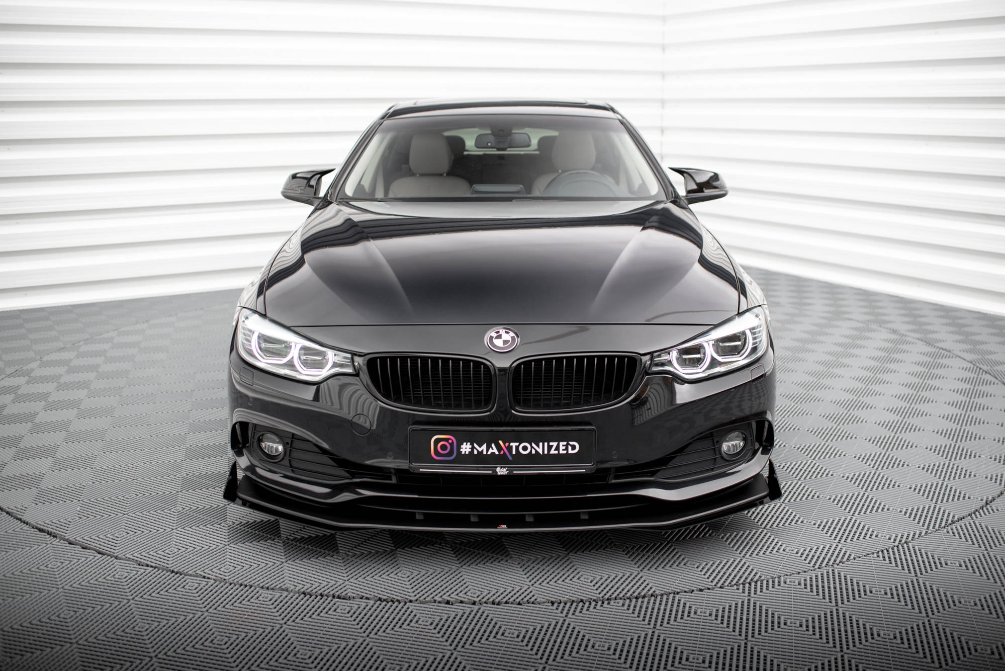 Street Pro Spoilerlippe Front Ansatz passend für BMW 4er Gran Coupe F36 rot+ Hochglanz Flaps