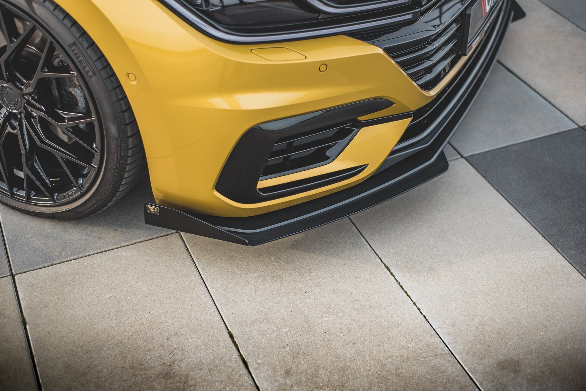 Street Pro Spoilerlippe Front Ansatz passend für VW Arteon R-Line rot+ Hochglanz Flaps