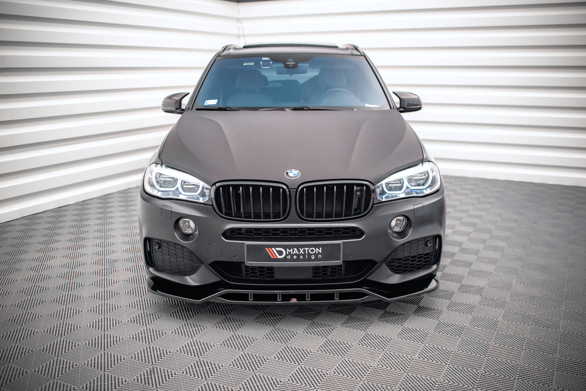 Street+ Spoilerlippe Front Ansatz V.2 passend für BMW X5 M-Paket F15 schwarz Hochglanz