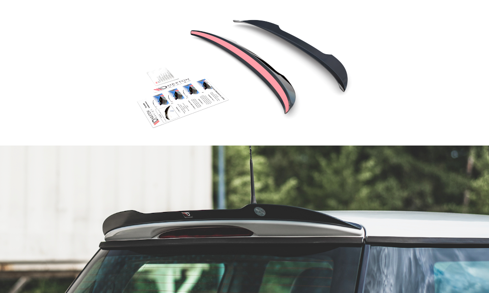 Spoiler CAP für Mini Cooper / One R50 schwarz Hochglanz