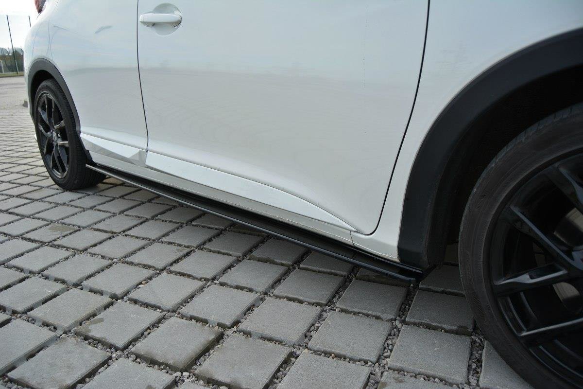 Seitenschweller Ansatz für Honda Civic Mk9 Facelift schwarz matt