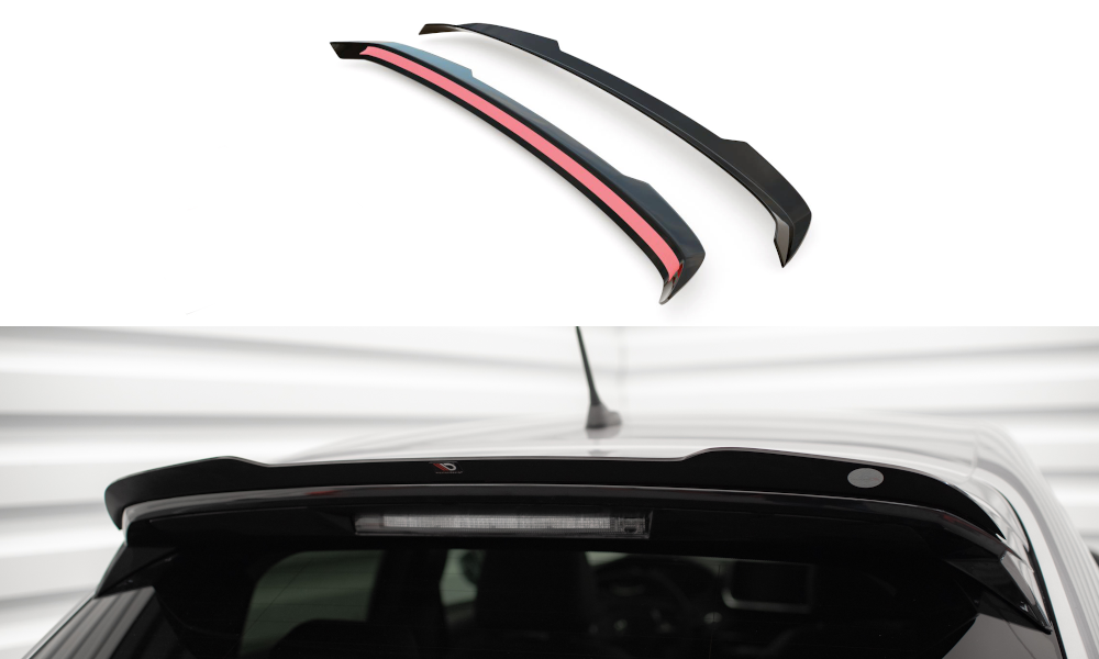 Heck Spoiler Aufsatz Abrisskante V.2 passend für Peugeot 208 Mk2 schwarz Hochglanz