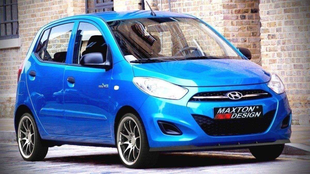 Street+ Spoilerlippe Front Ansatz passend für Hyundai I10 MK1 FL 2010-2013 schwarz Hochglanz
