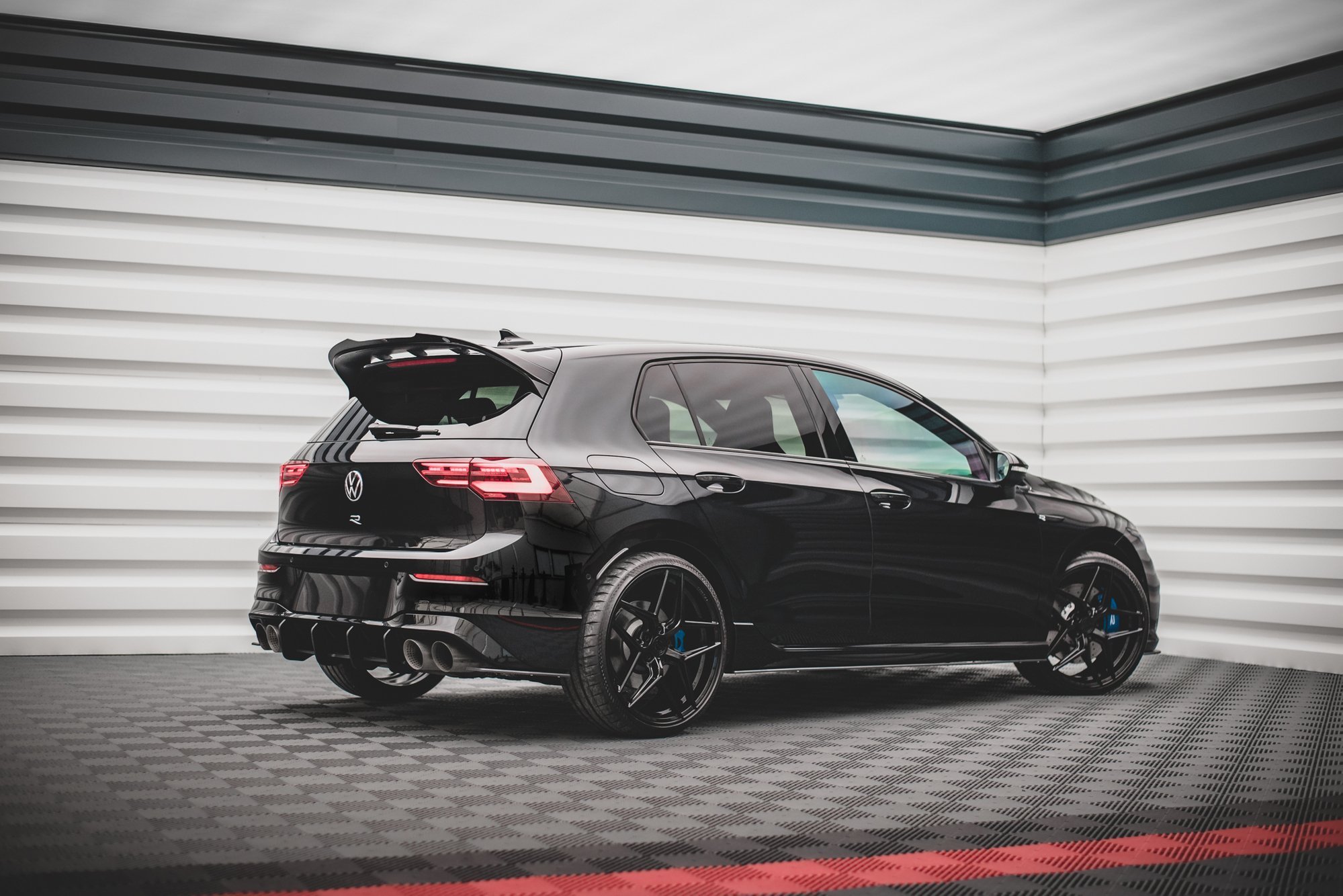 Street Pro Heckschürze Heck Ansatz Diffusor passend für VW Golf R Mk8