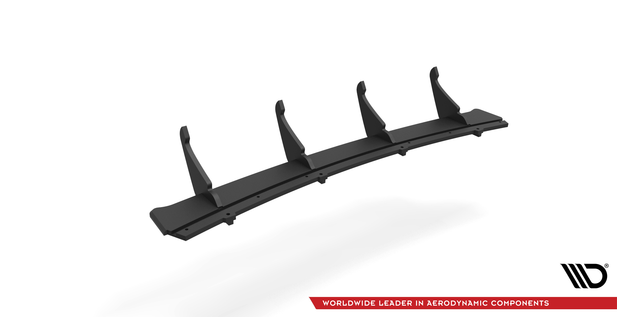Heckansatz Diffusor passend für Maserati Ghibli Mk3 roter Kern