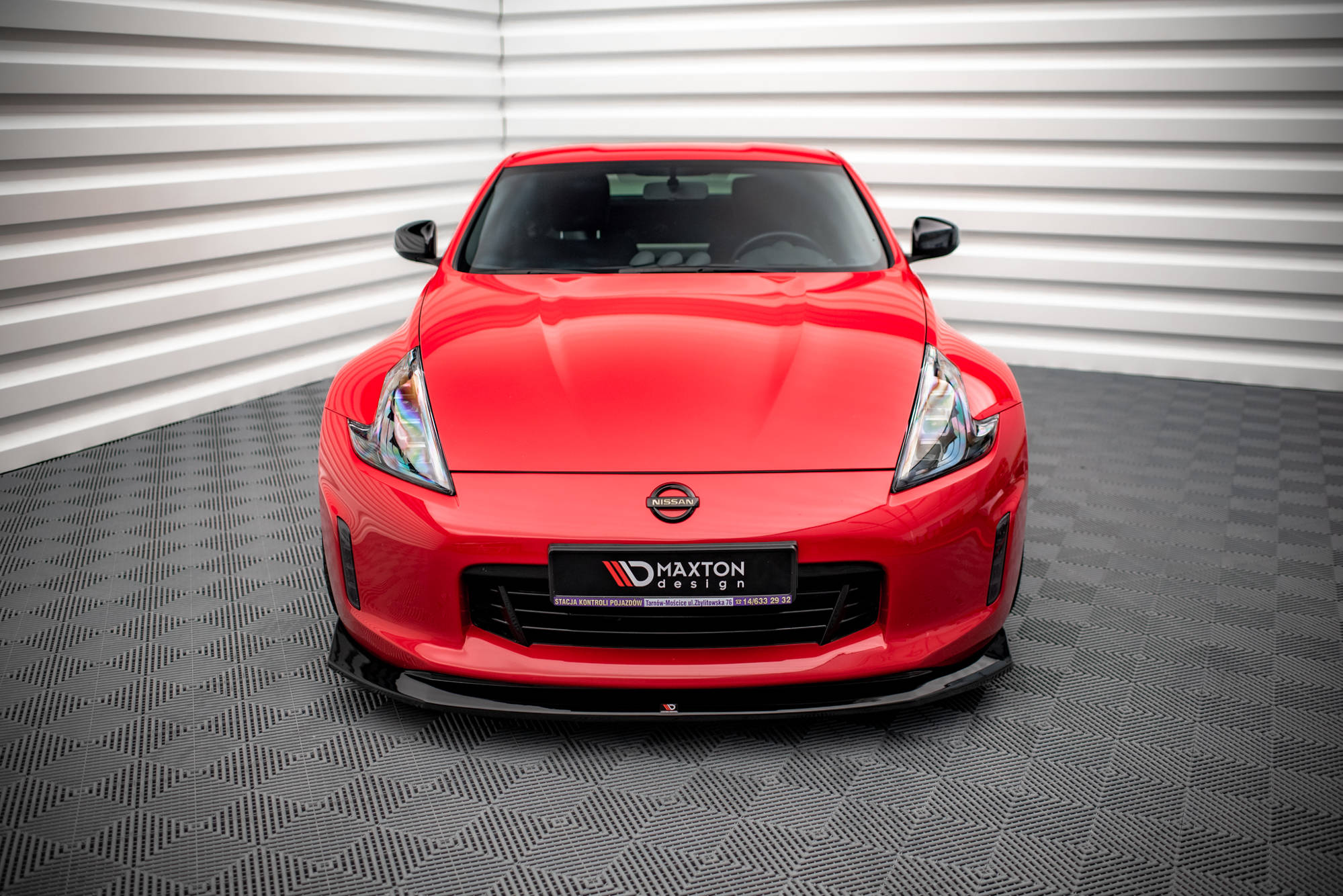 Street+ Spoilerlippe Front Ansatz V.1 passend für Nissan 370Z FL schwarz Hochglanz