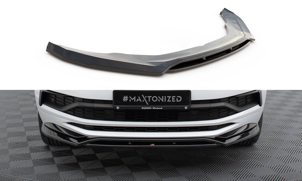 Front Ansatz für Skoda Kodiaq Mk1 Sportline/RS schwarz Hochglanz