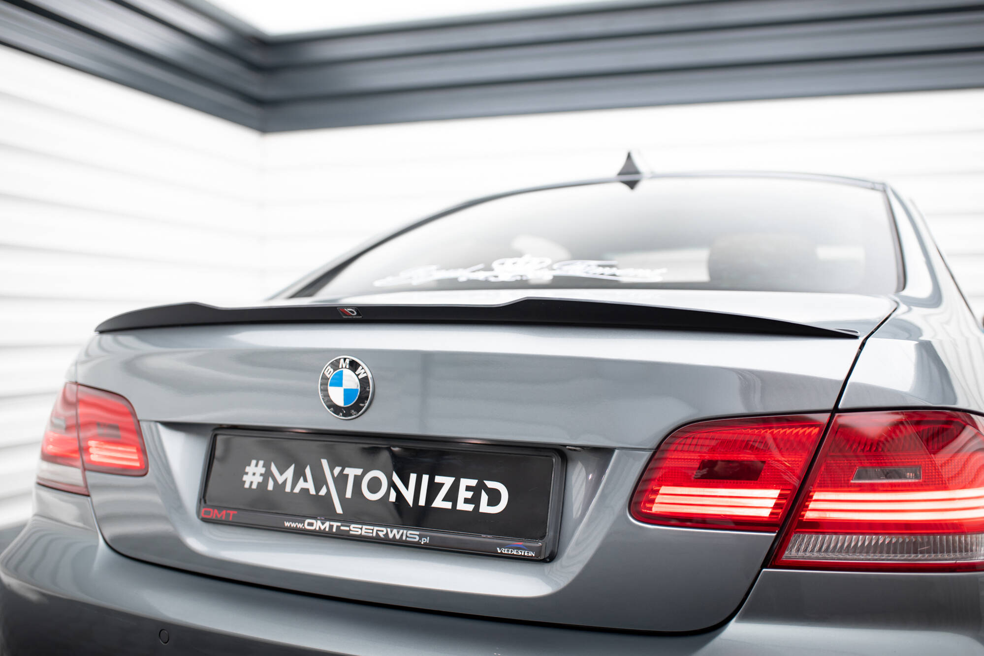 Spoiler CAP für BMW 3er M-Paket Coupe E92 schwarz Hochglanz