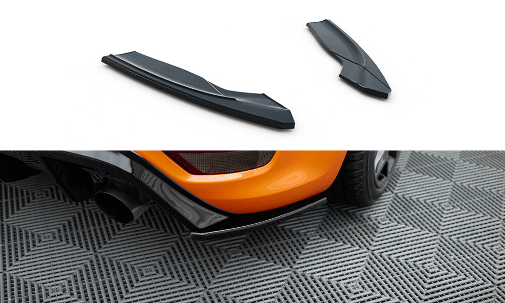 Heck Ansatz Flaps Diffusor V.2 für Ford Focus ST Mk2 FL schwarz Hochglanz
