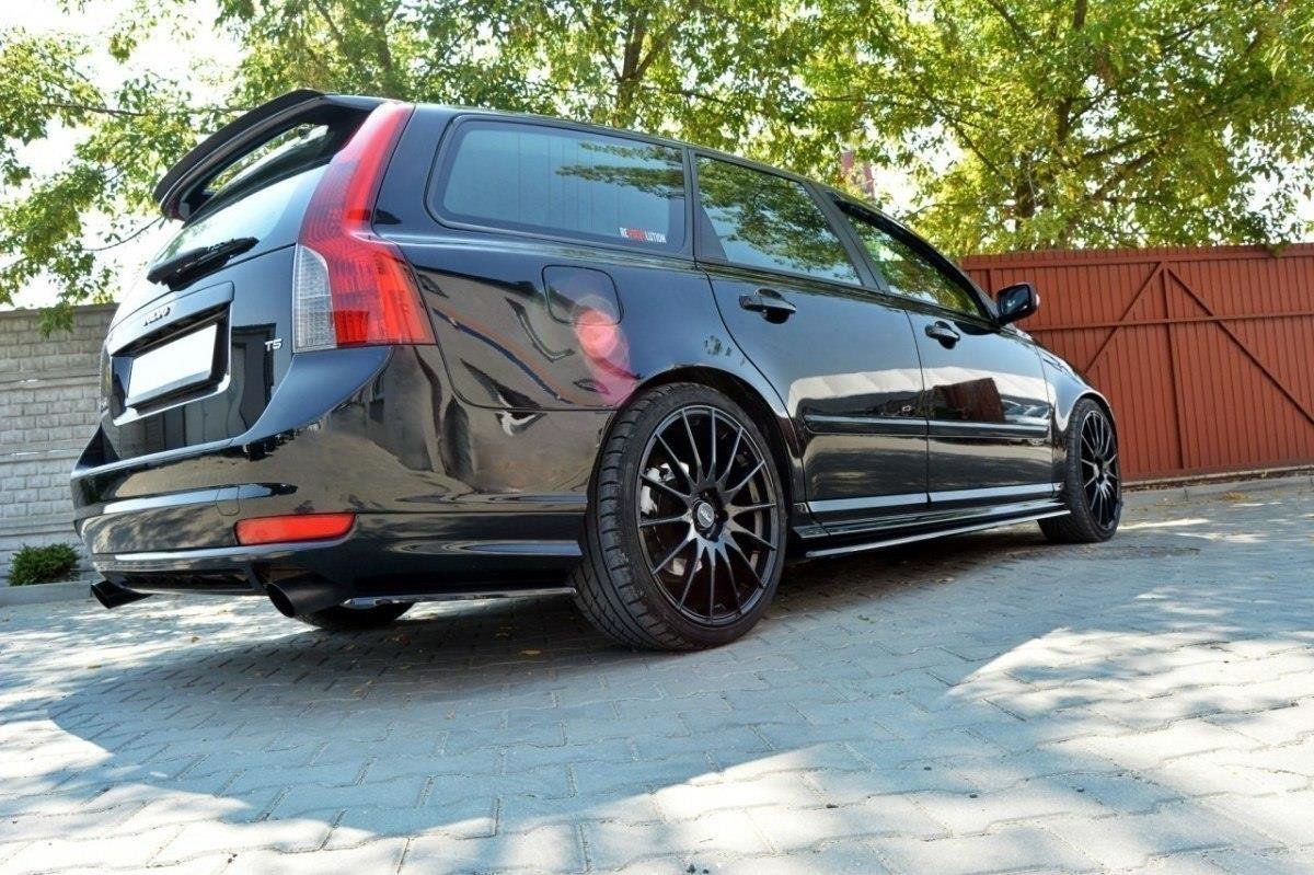 Street+ Seitenschweller Leisten passend für Volvo V50F R-Design schwarz Hochglanz