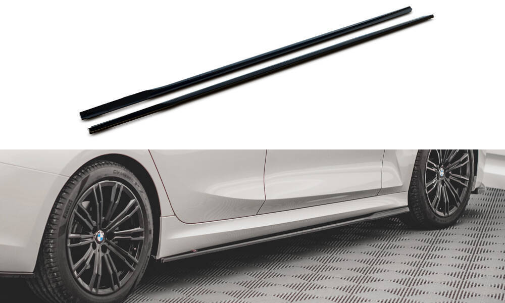 Street+ Seitenschweller Leisten V.2 passend für BMW 3er G20 / G21 M-Paket schwarz Hochglanz