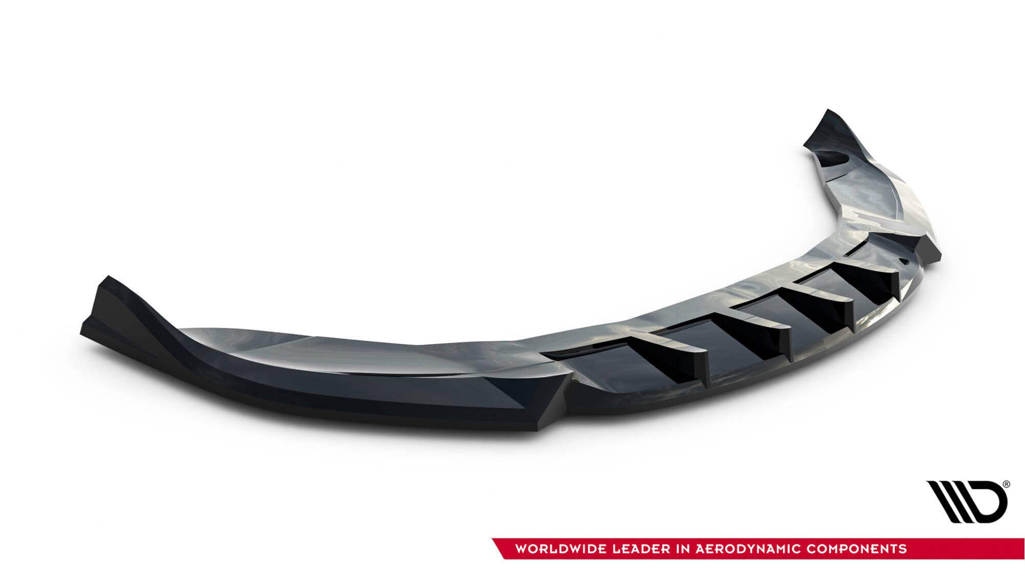 Frontlippe V.1 passend für Tesla Model S Plaid Mk1 FL schwarz Hochglanz