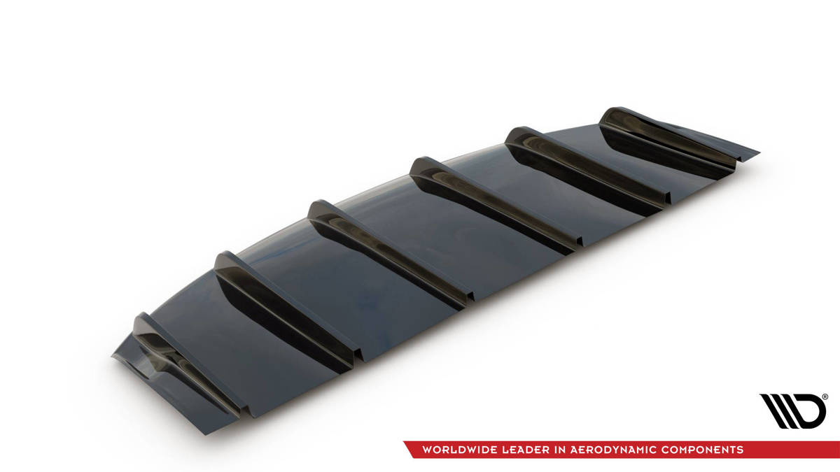 Heckansatz Diffusor passend für Tesla Model S FL schwarz Hochglanz