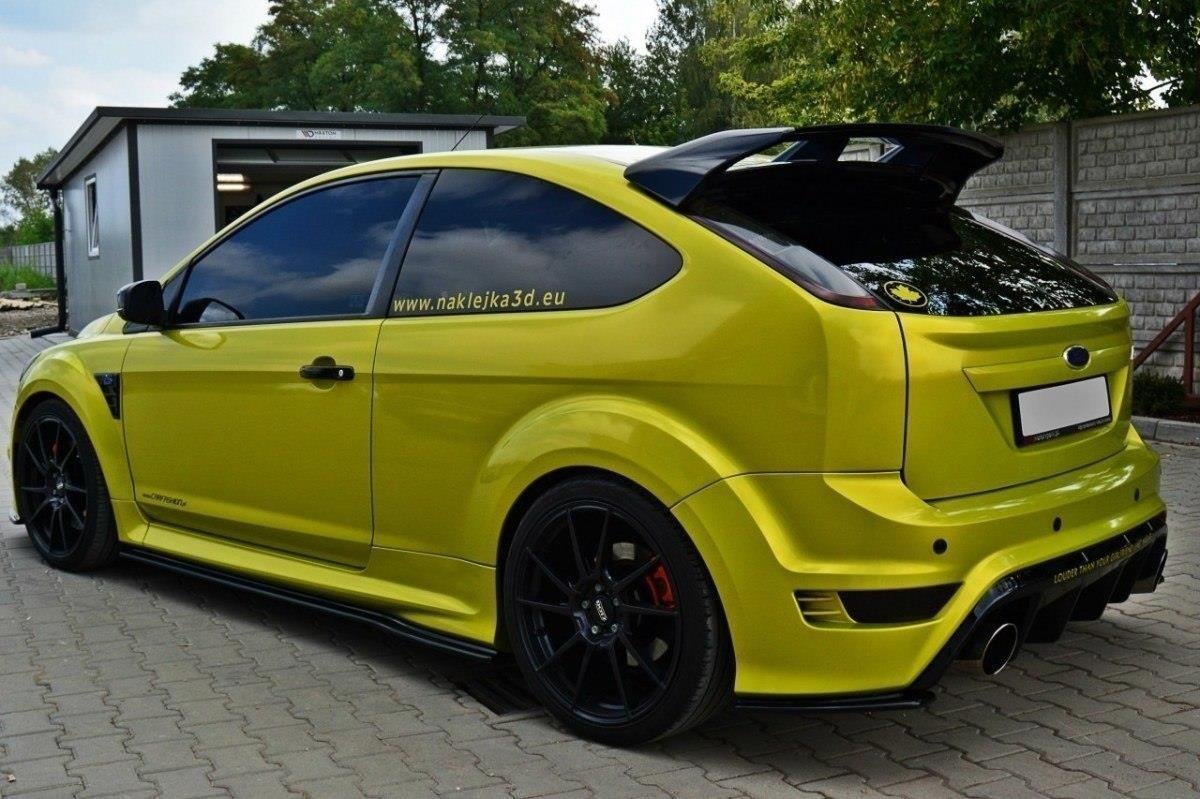 Street+ Seitenschweller Leisten passend für Ford Focus RS Mk2 schwarz Hochglanz