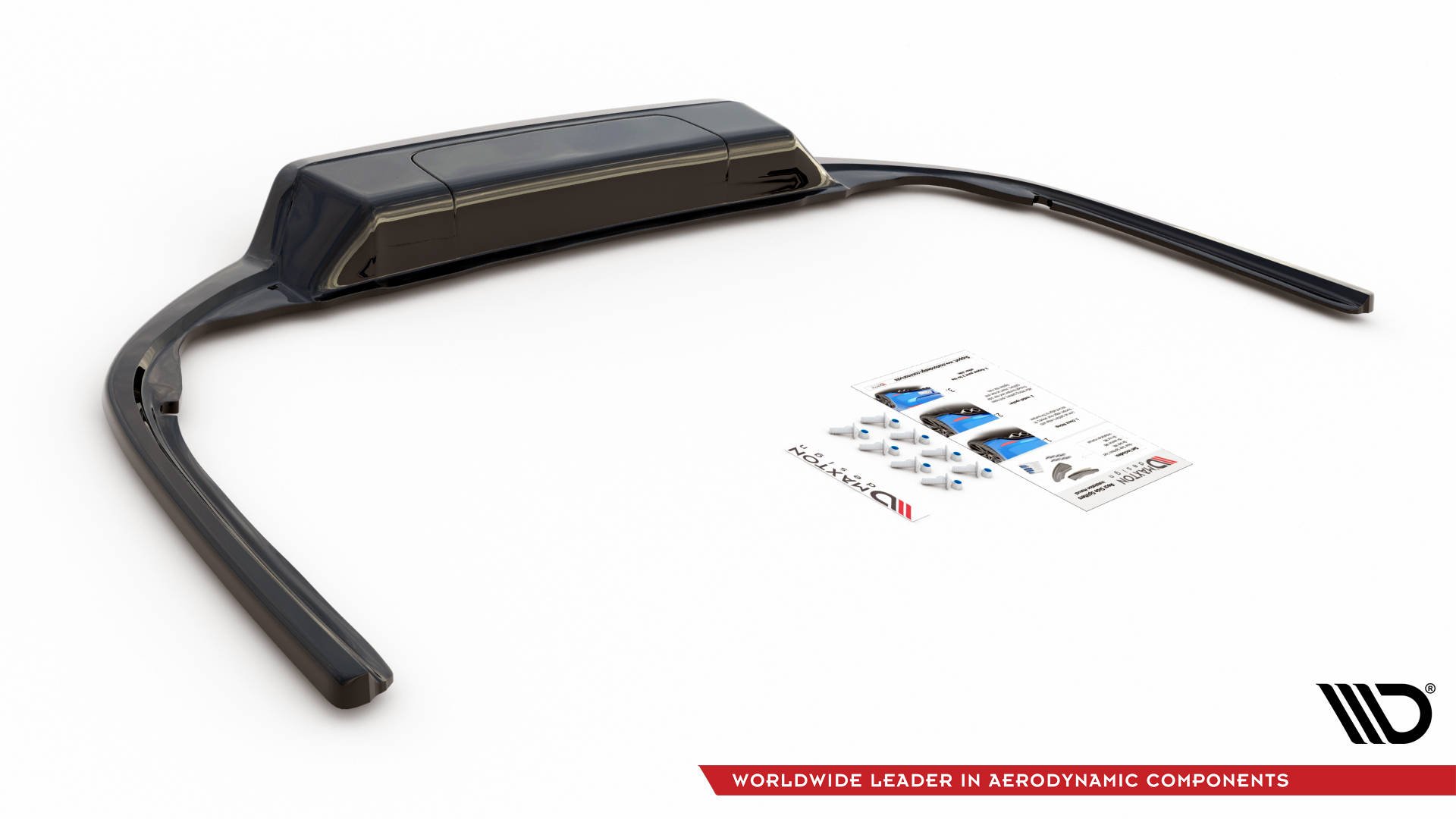 Street+ Mittlerer Diffusor Heck Ansatz passend für VW Passat B8 schwarz Hochglanz