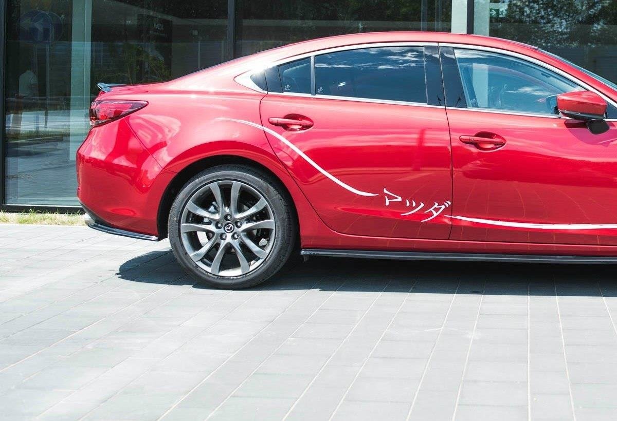 Heck Ansatz Flaps Diffusor für Mazda 6 GJ Mk3 Facelift Carbon Look