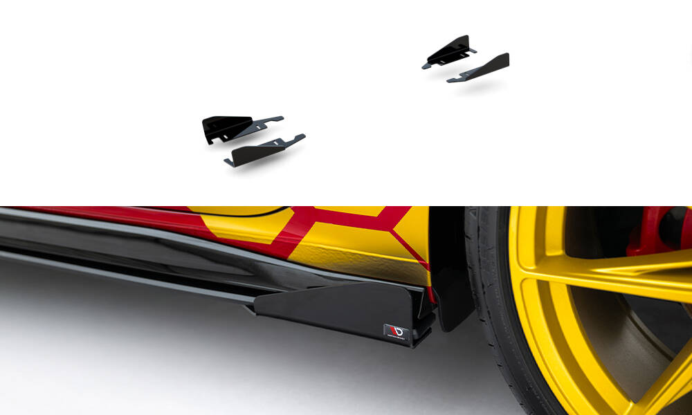 Seitenschweller Flaps passend für VW Golf GTI Clubsport Mk8 FL schwarz Hochglanz