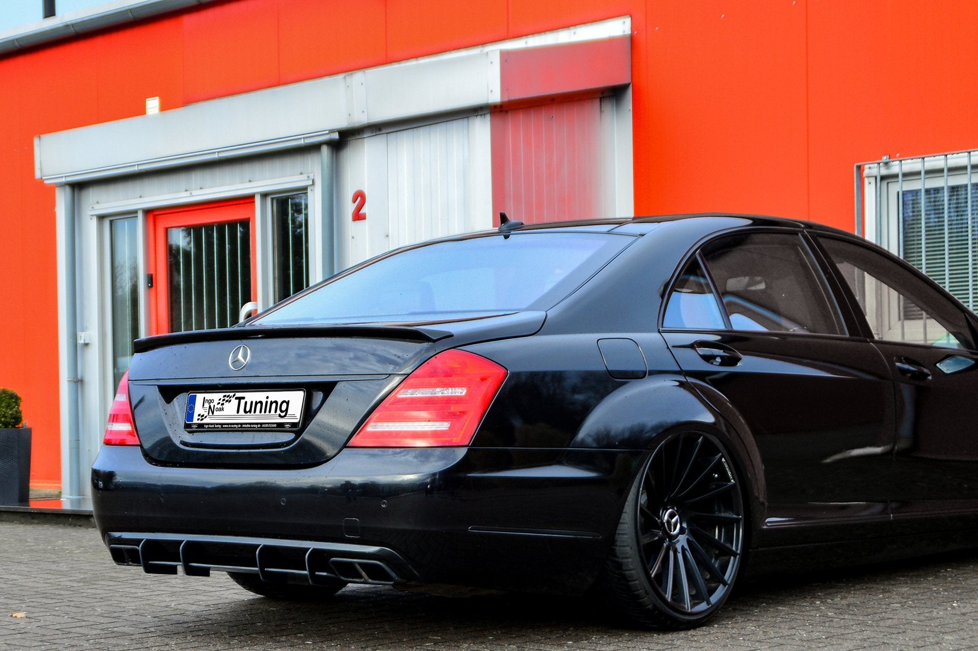 Bodykit für Mercedes S-Klasse V221 Langversion (Schwarz Matt)