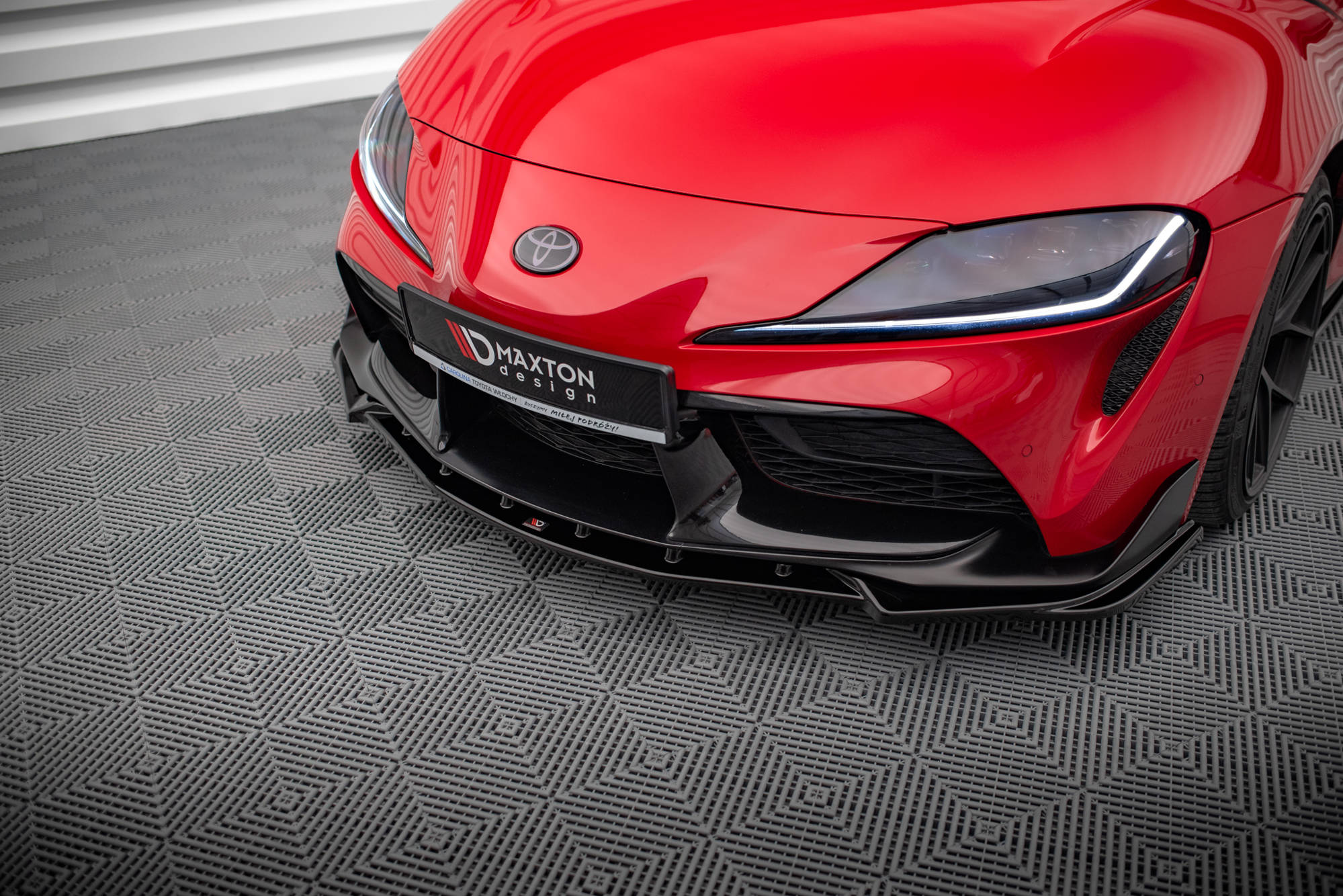 Street+ Spoilerlippe Front Ansatz V.4 passend für Toyota Supra Mk5 schwarz Hochglanz