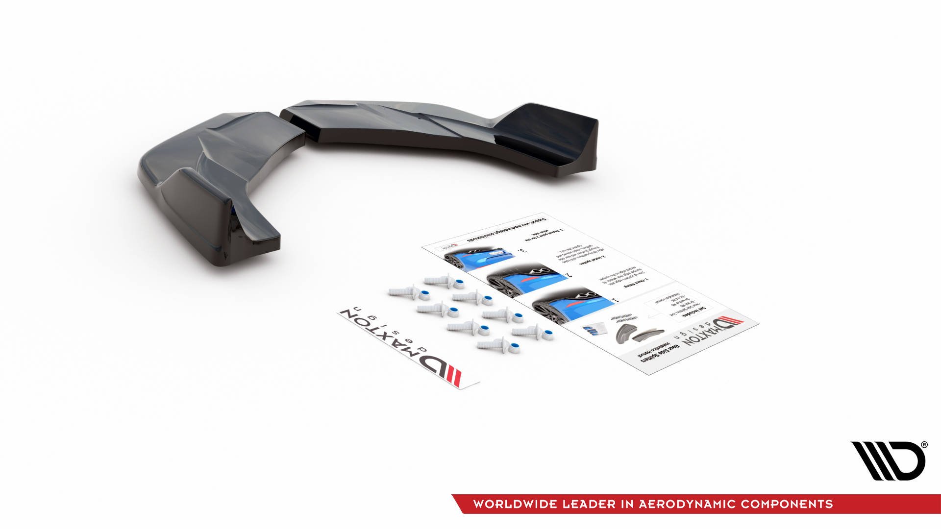 Street+ Heck Ansatz Flaps V.4 passend für Hyundai I30 N Mk3 Hatchback schwarz Hochglanz