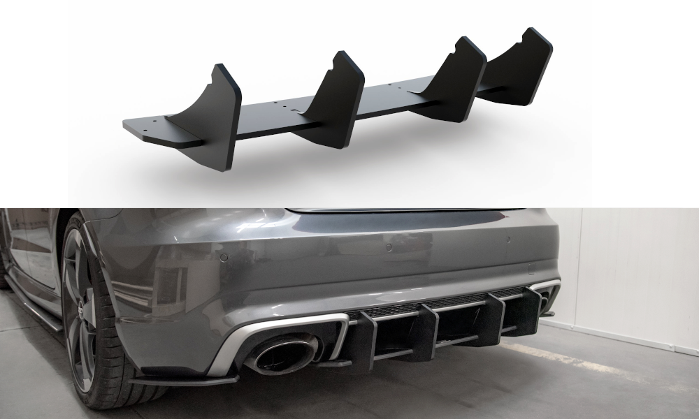 Street Pro Heckschürze Heck Ansatz Diffusor V.2 passend für Audi RS3 8V Sportback rot