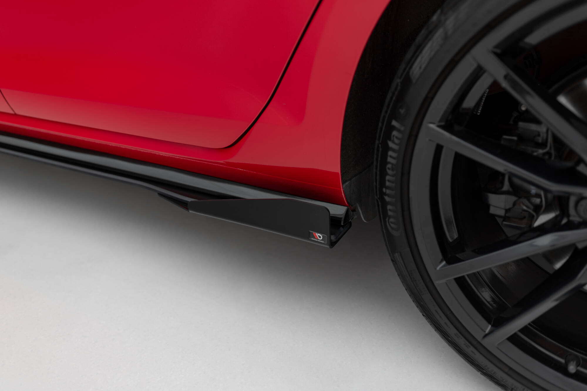 Street Pro Seitenschweller Leisten passend für VW Golf 7 R FL rot+ Hochglanz Flaps