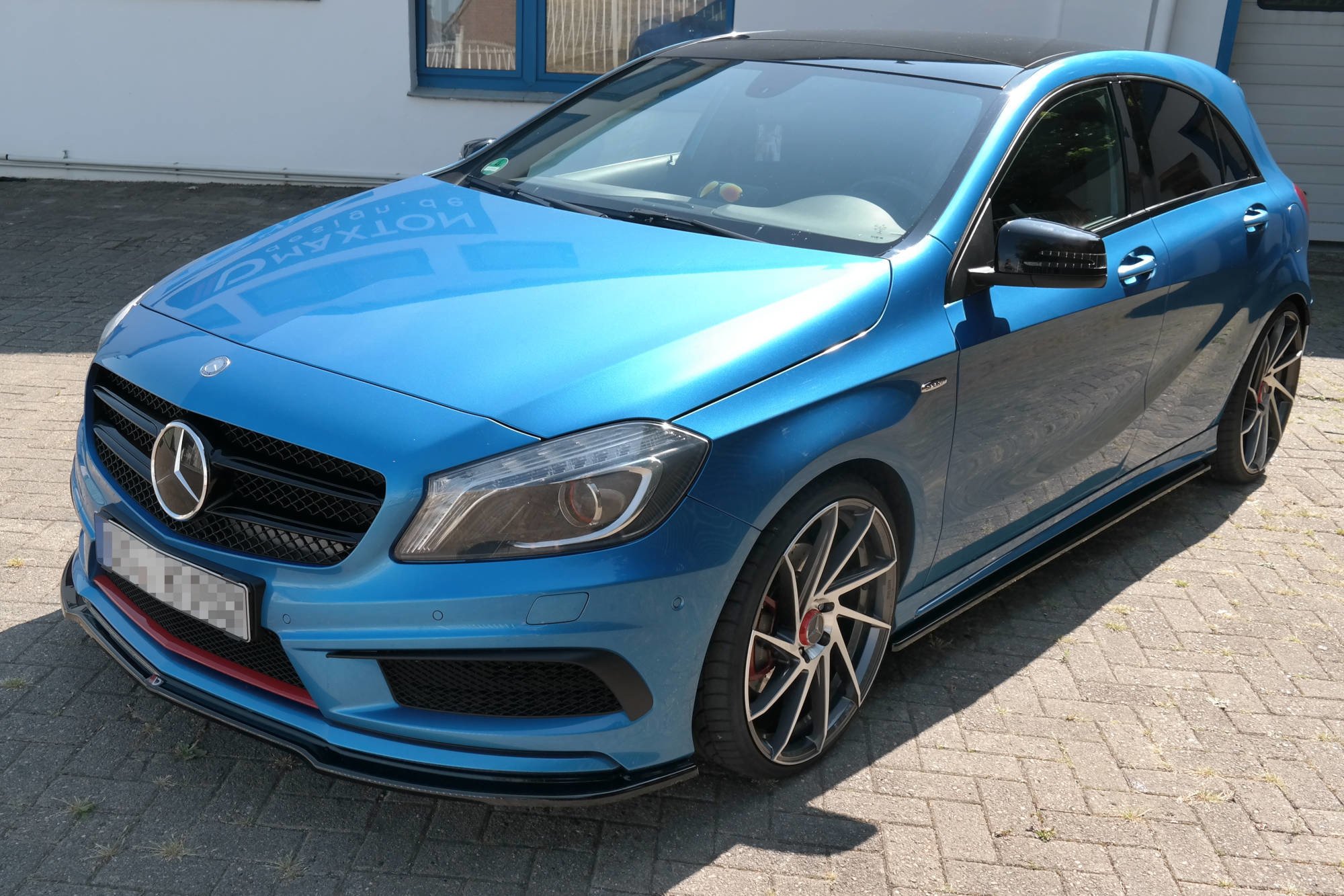 Street+ Seitenschweller Leisten passend für Mercedes W176 AMG-LINE vor FL Carbon Look