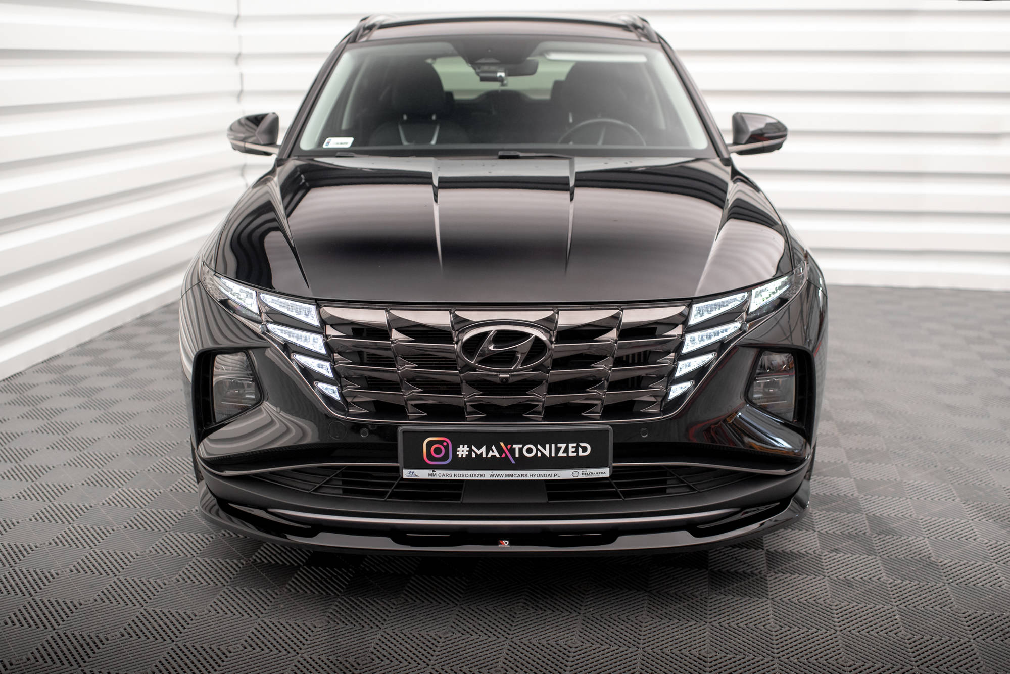 Street+ Spoilerlippe Front Ansatz V.1 passend für Hyundai Tucson Mk4 schwarz Hochglanz