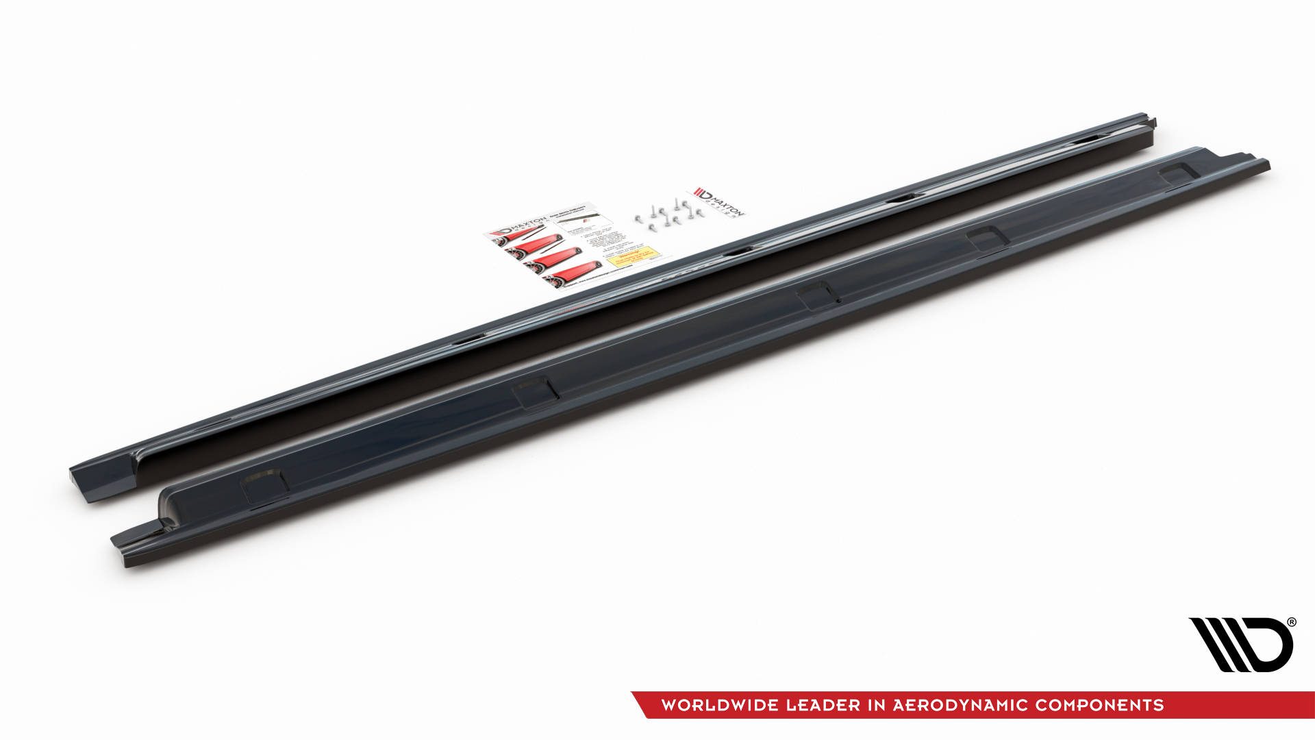 Street+ Seitenschweller Leisten passend für VW Caddy Mk5 / Ford Transit Connect Mk3 schwarz Hochglanz