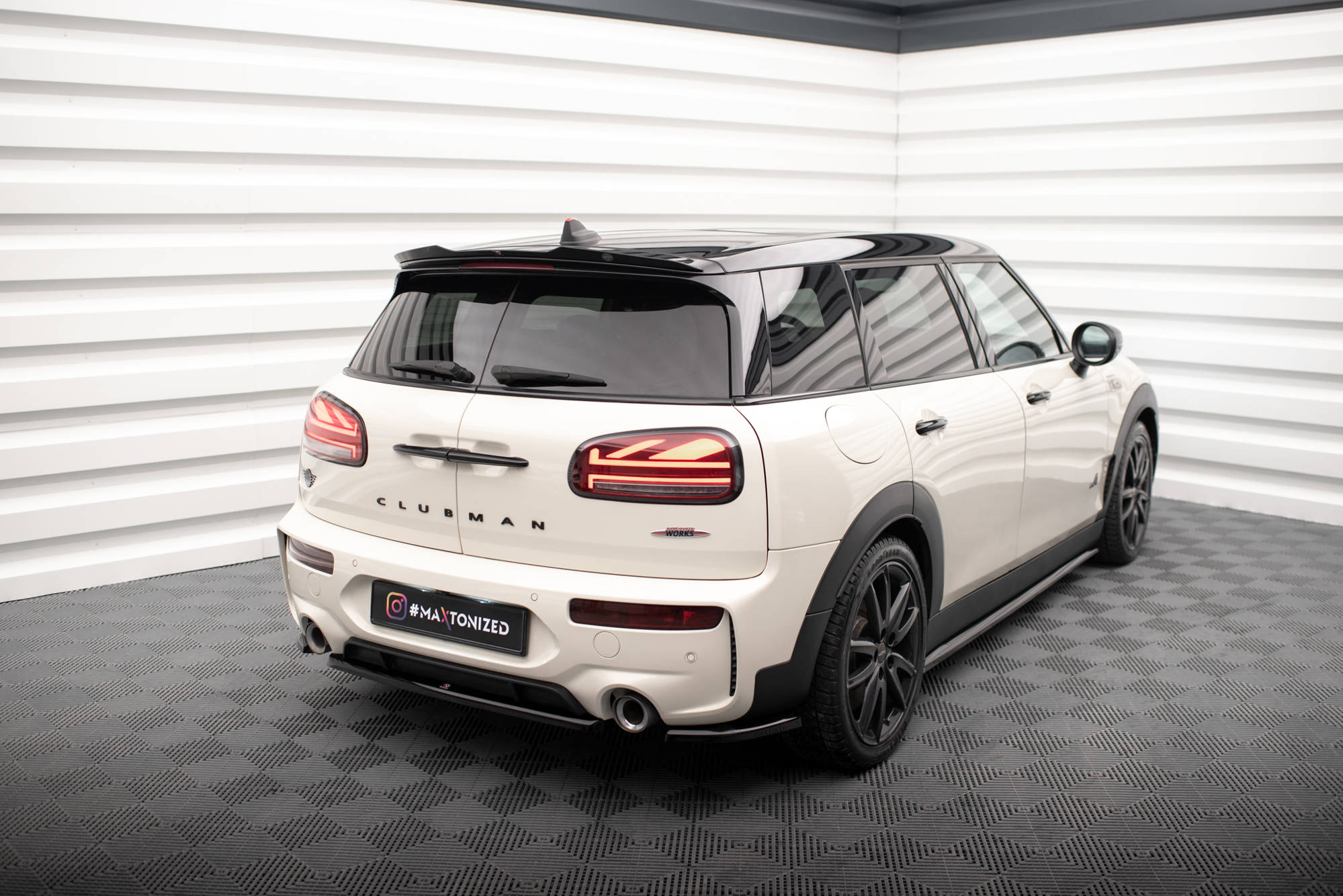 Heck Spoiler Aufsatz Abrisskante passend für Mini Cooper Clubman John Cooper Works F54 schwarz Hochglanz