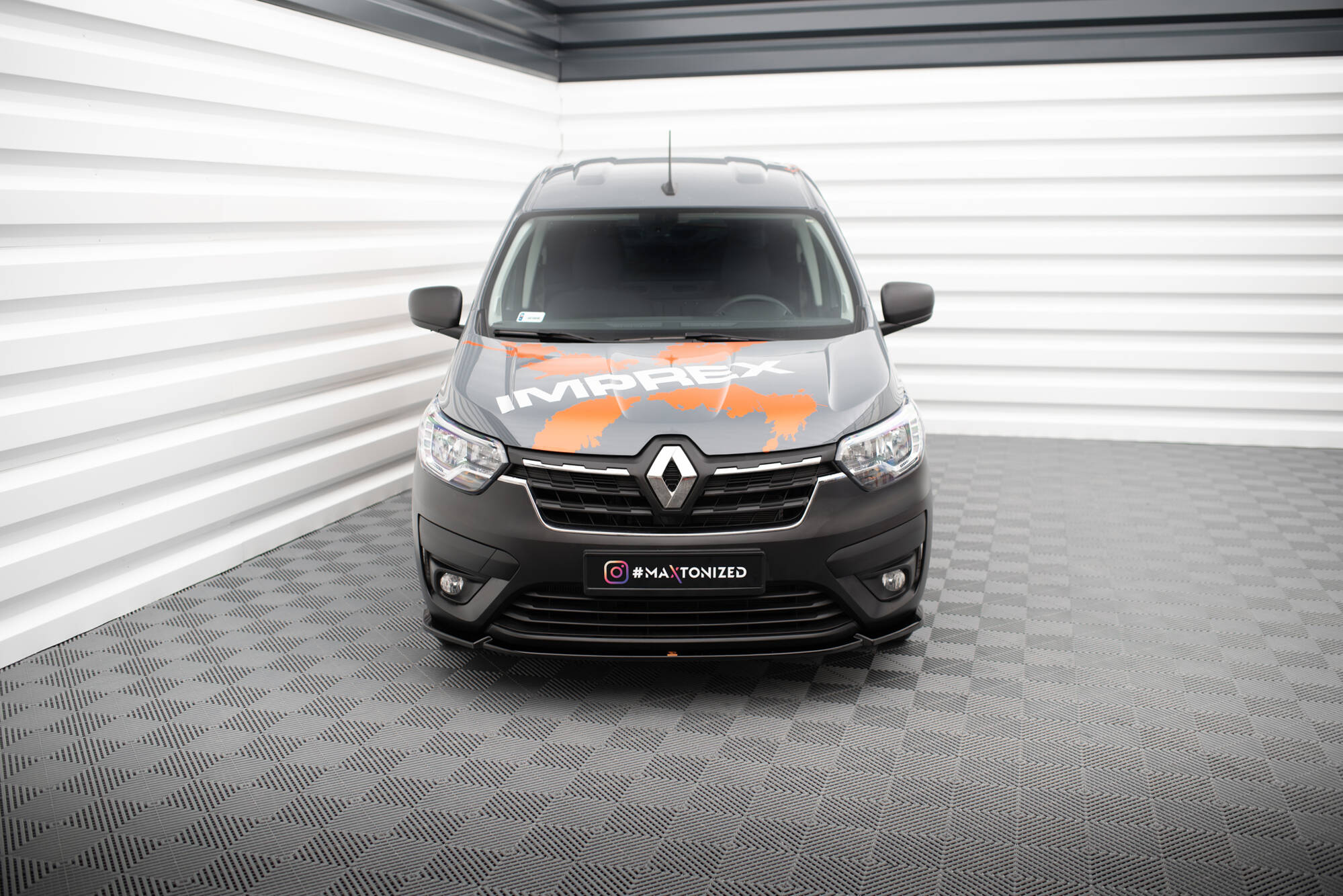 Street+ Spoilerlippe Front Ansatz passend für Renault Express Mk2 schwarz Hochglanz