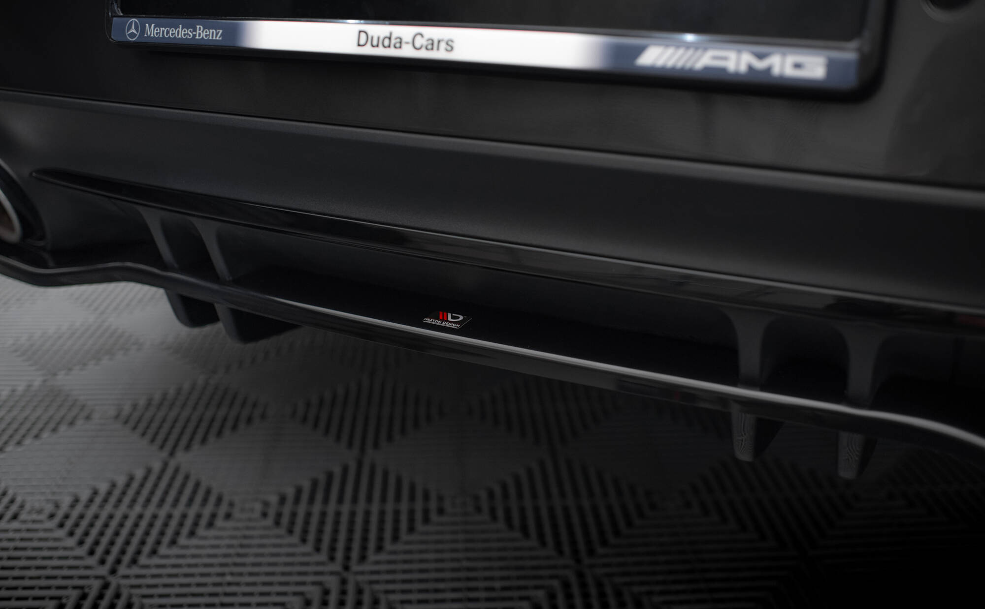 Street+ Mittlerer Diffusor RACE Heck Ansatz passend für Mercedes-AMG GT 53 4-Door Coupe X290 schwarz Hochglanz