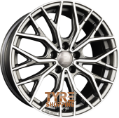 2DRV by WHEELWORLD WH37 Dark Gunmetal Hochglanzpoliert (DGMP+) Einteilig 19 Zoll