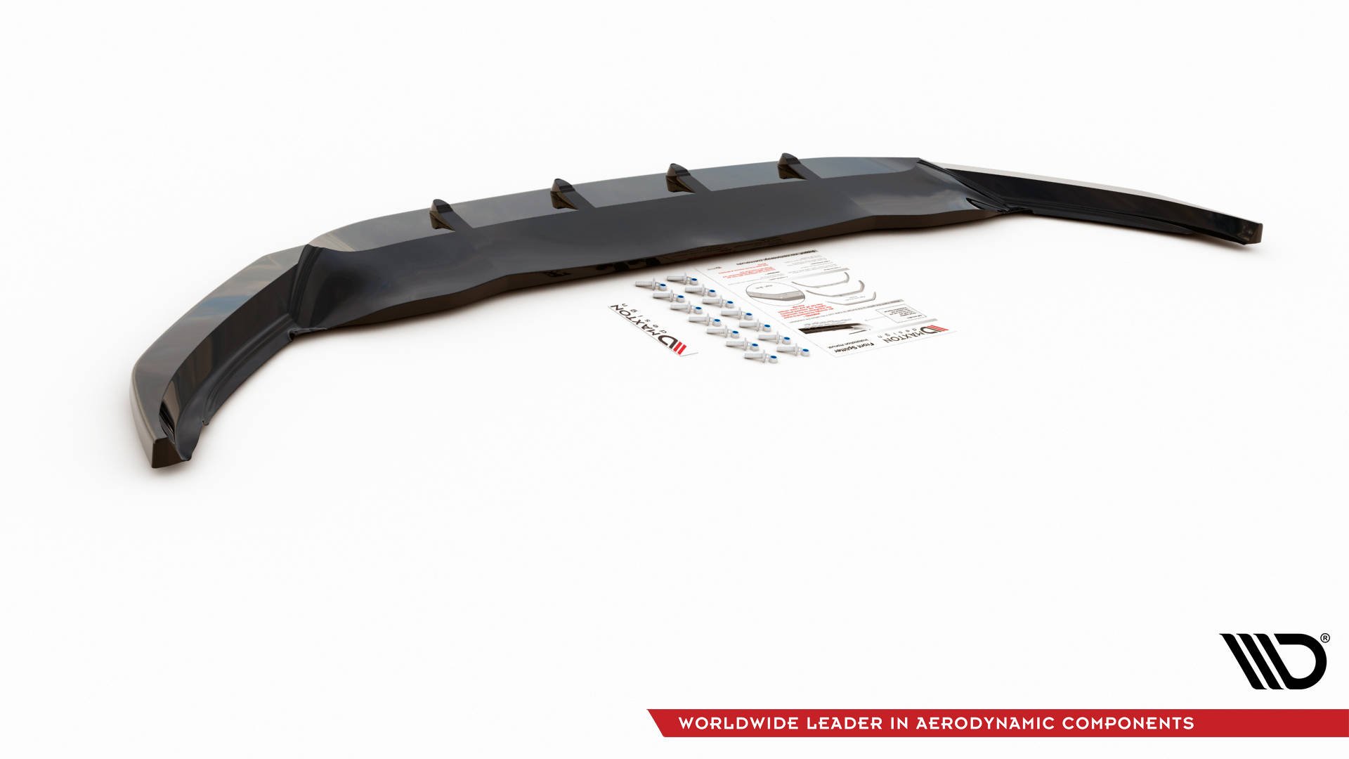 Street+ Spoilerlippe Front Ansatz V.1 passend für VW Passat B8 schwarz Hochglanz