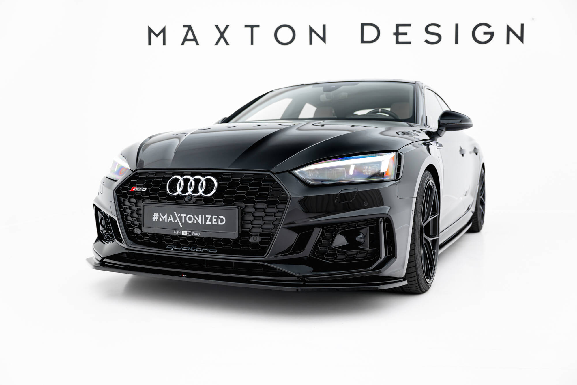 Front Ansatz V.2 für Audi RS5 Coupe / Sportback F5 schwarz Hochglanz