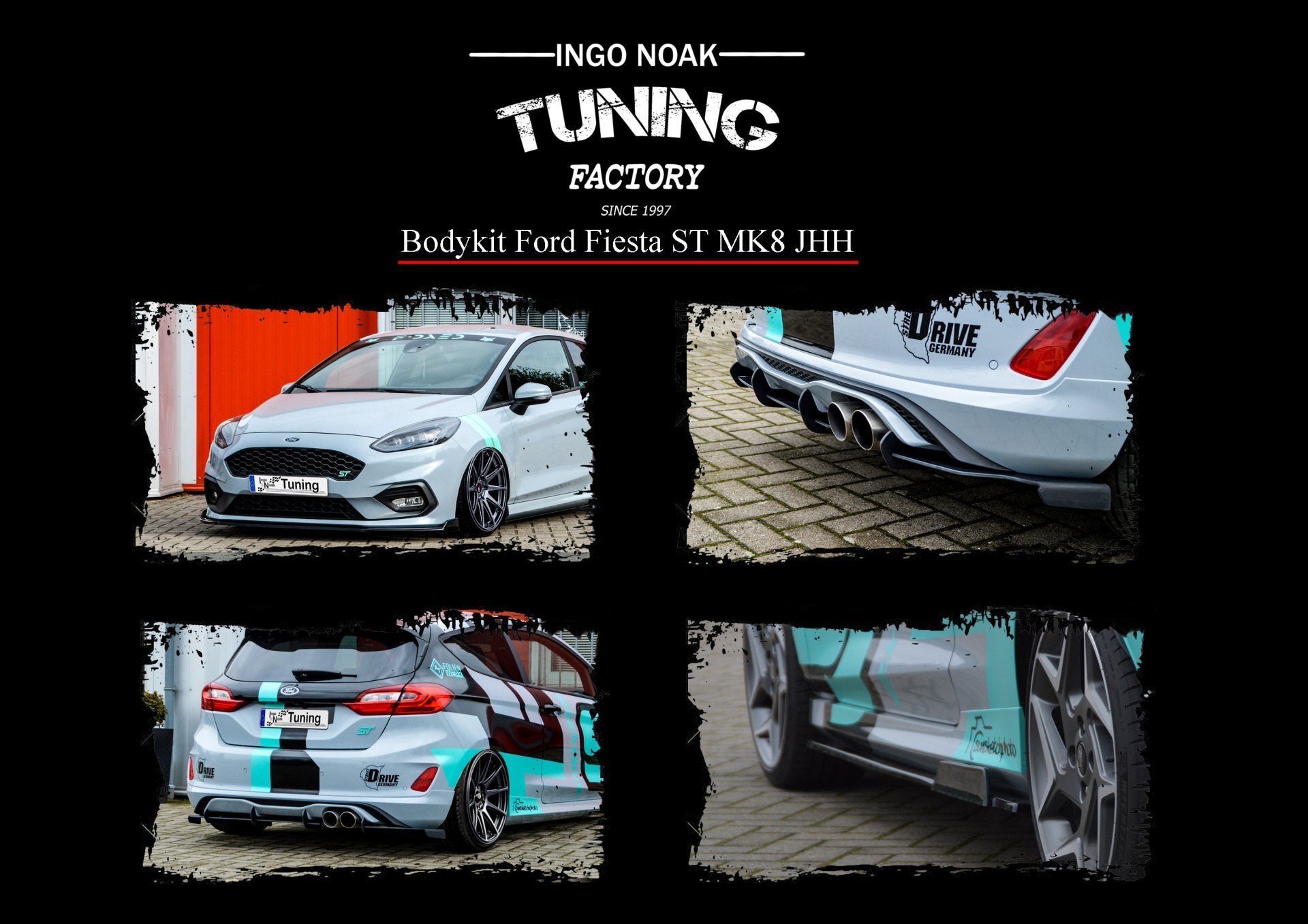 Bodykit für Ford Fiesta ST MK8 JHH Bj.ab.2018- (Schwarz Matt)