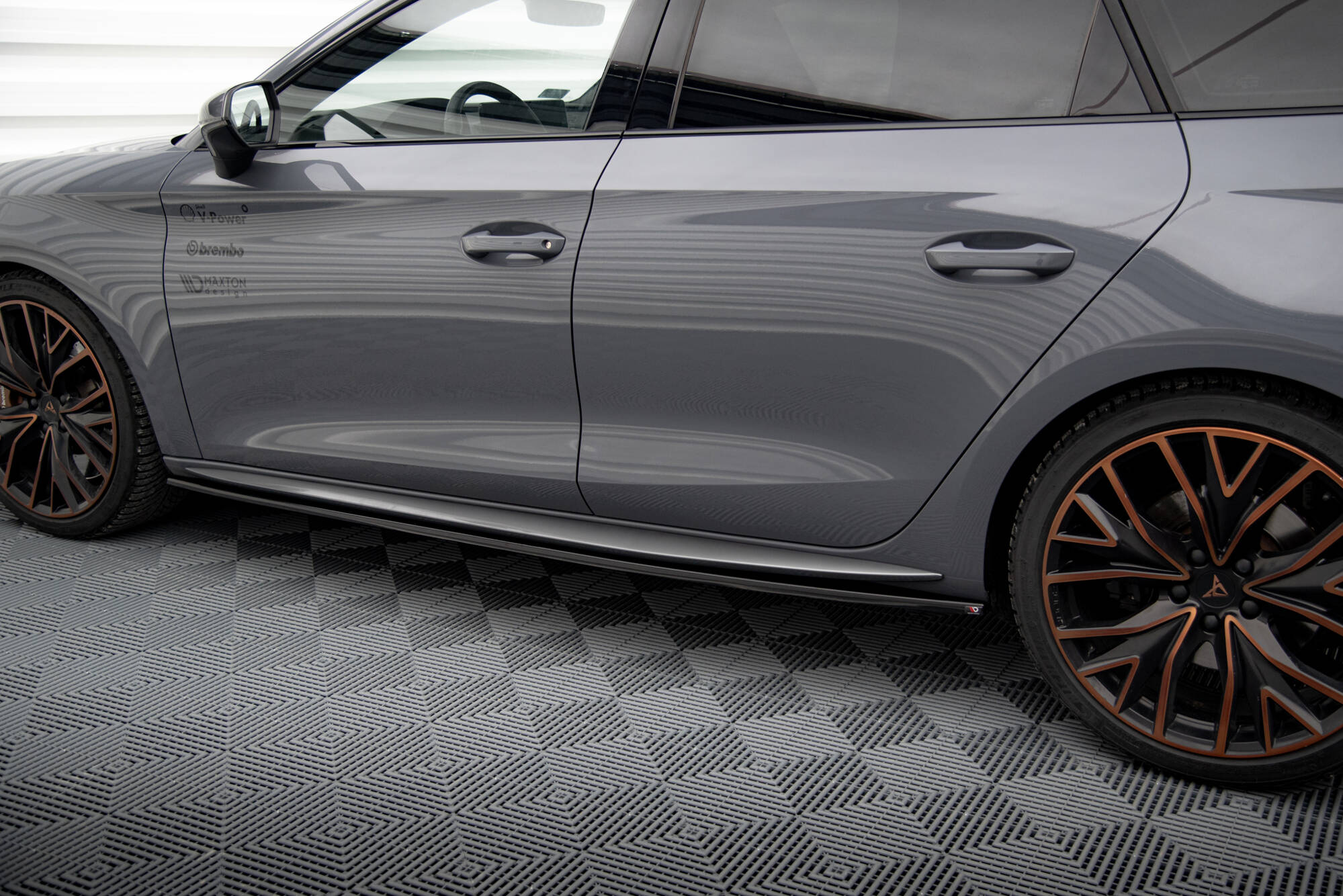 Seitenschweller Ansatz Paar V.1 passend für CUPRA Leon ST / Hatchback Aero Mk1 FL schwarz Hochglanz