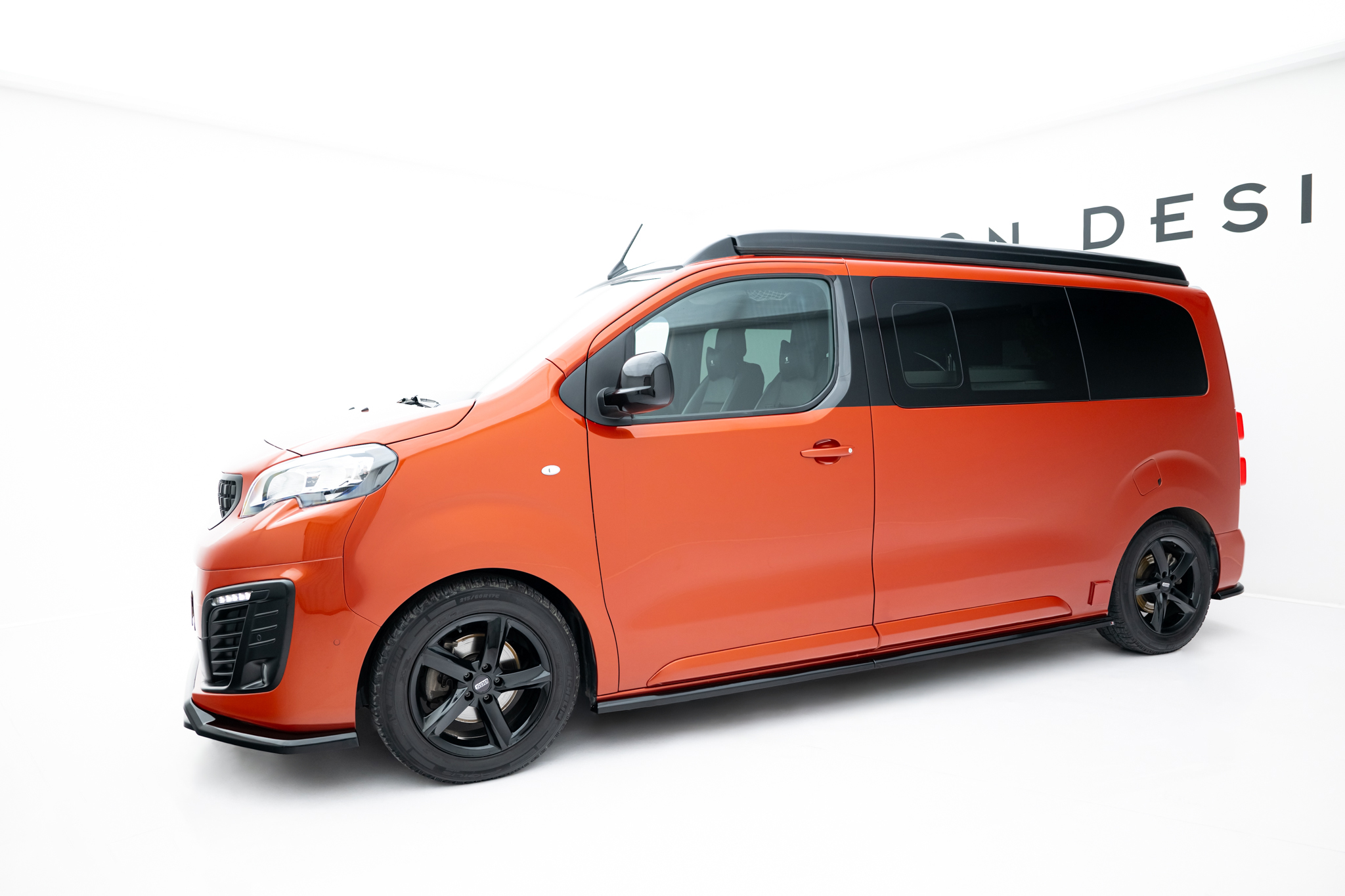 Street+ Seitenschweller Leisten passend für Peugeot Partner Maxi Mk3 schwarz Hochglanz