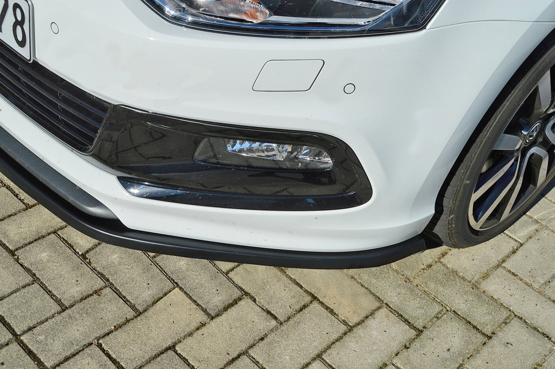 Cup Frontspoilerlippe für VW Polo 5 6R R-Line (Schwarz Matt)