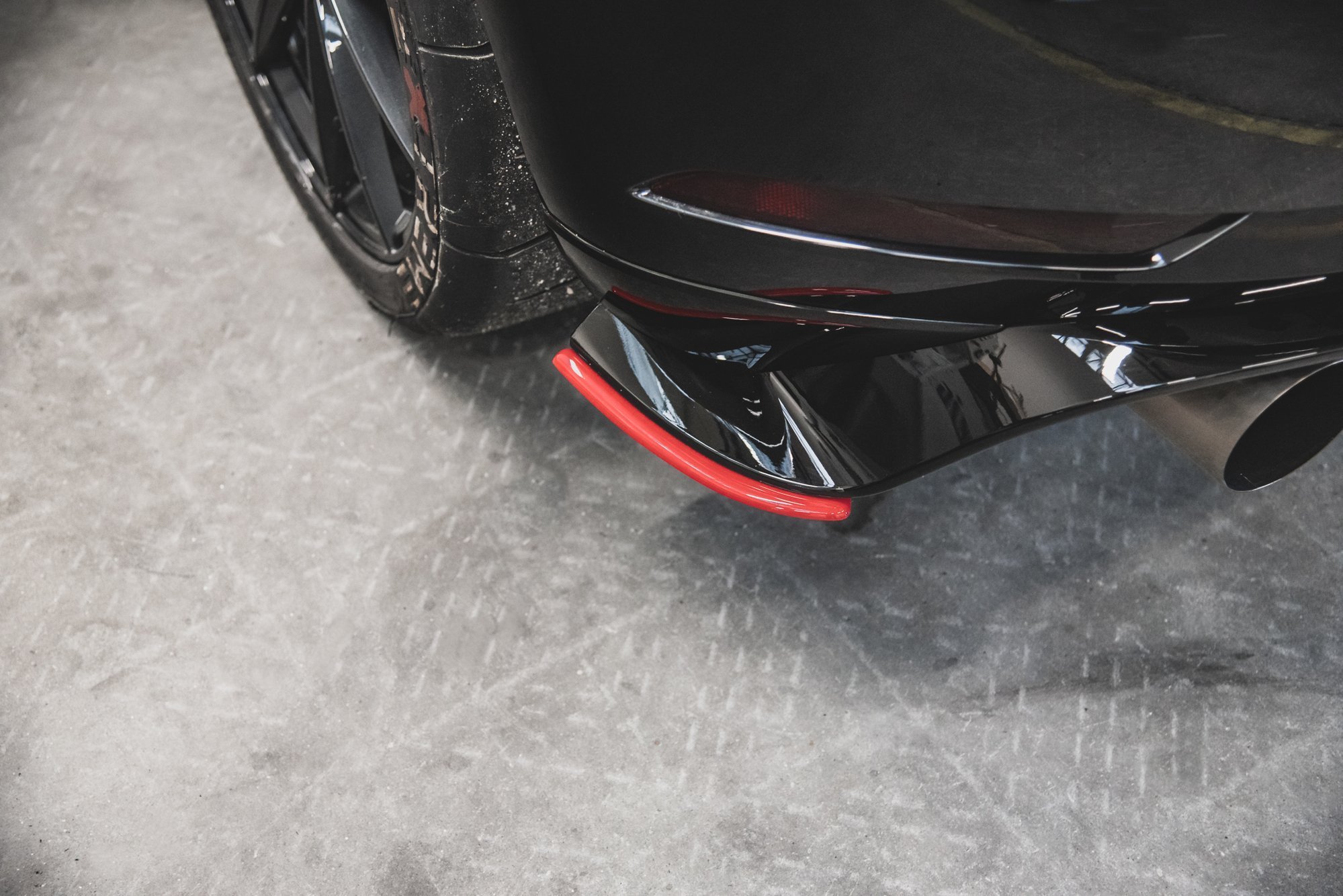 Street+ Heck Ansatz Flaps passend für VW Golf 7 GTI TCR rot Hochglanz