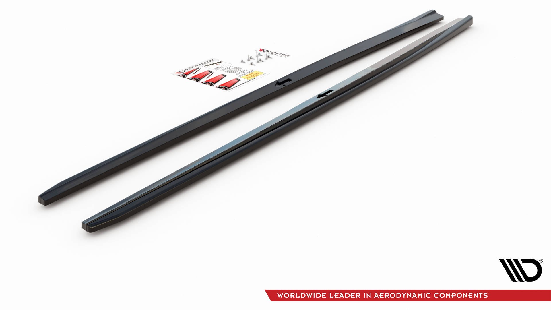 Seitenschweller Ansatz V.2 für Audi S3 / A3 S-Line Limousine 8V Facelift schwarz Hochglanz