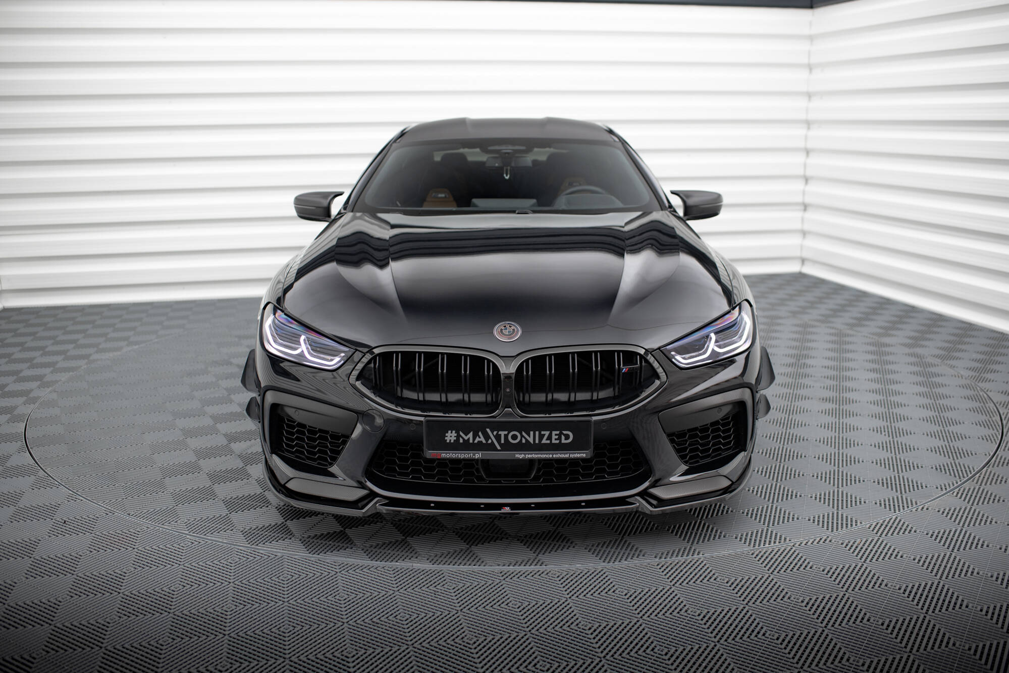 Street+ Spoilerlippe Front Ansatz V.3 passend für BMW M8 Gran Coupe F93 / Coupe F92 schwarz Hochglanz