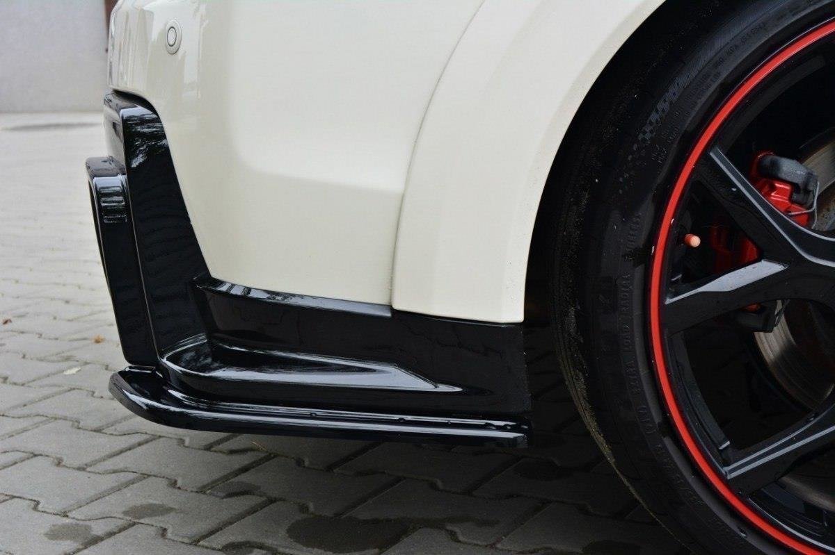 Heck Ansatz Flaps Diffusor für HONDA CIVIC IX TYPE R schwarz Hochglanz