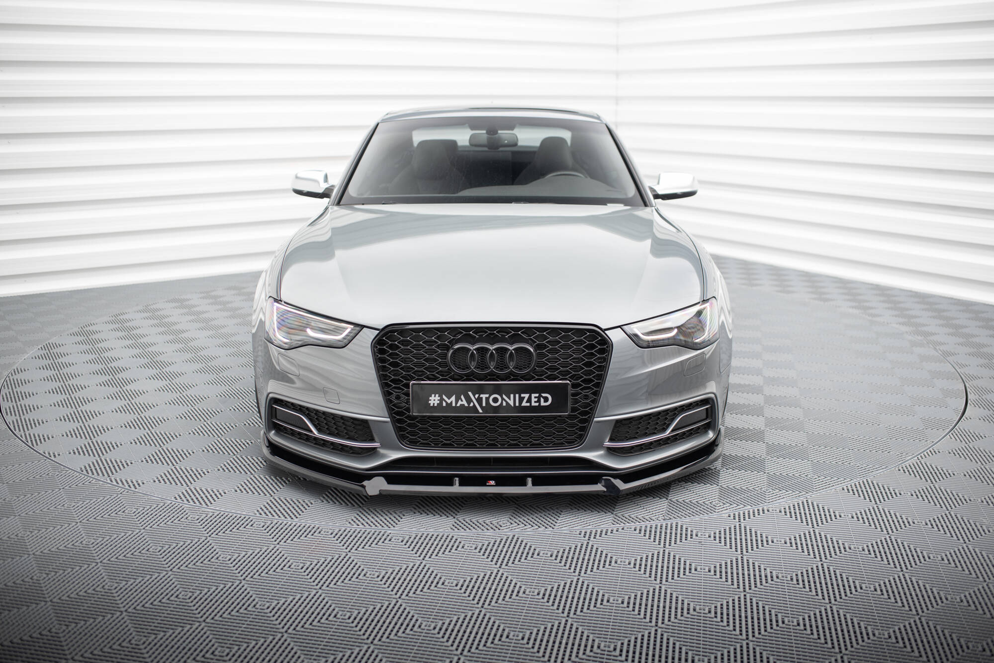 Street+ Spoilerlippe Front Ansatz V.3 passend für Audi S5 / A5 S-Line 8T FL schwarz Hochglanz