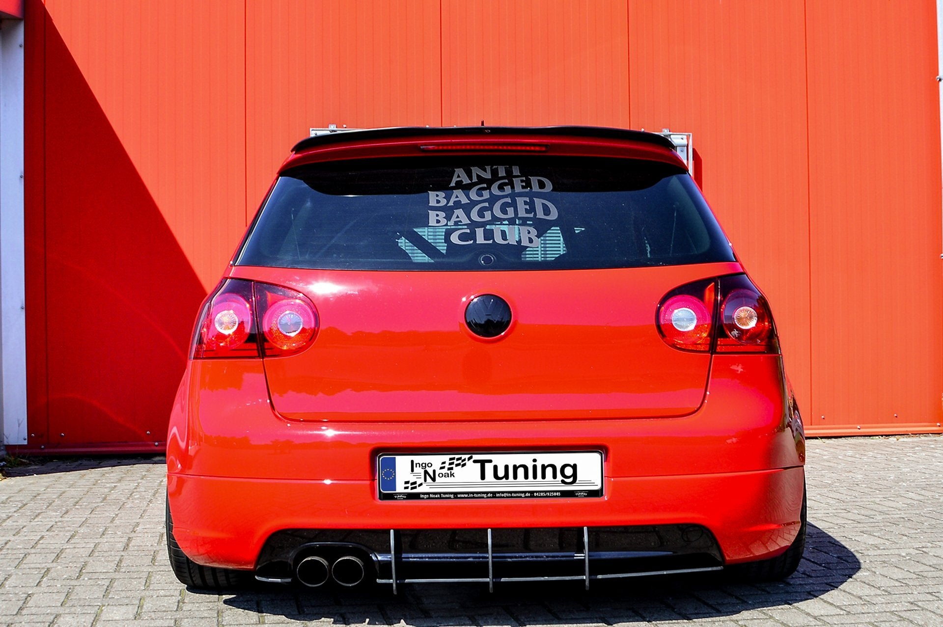 gefräster Heckansatz mit Finnen für VW Golf 5 GTi Edition 30 Bj. 2003-2008