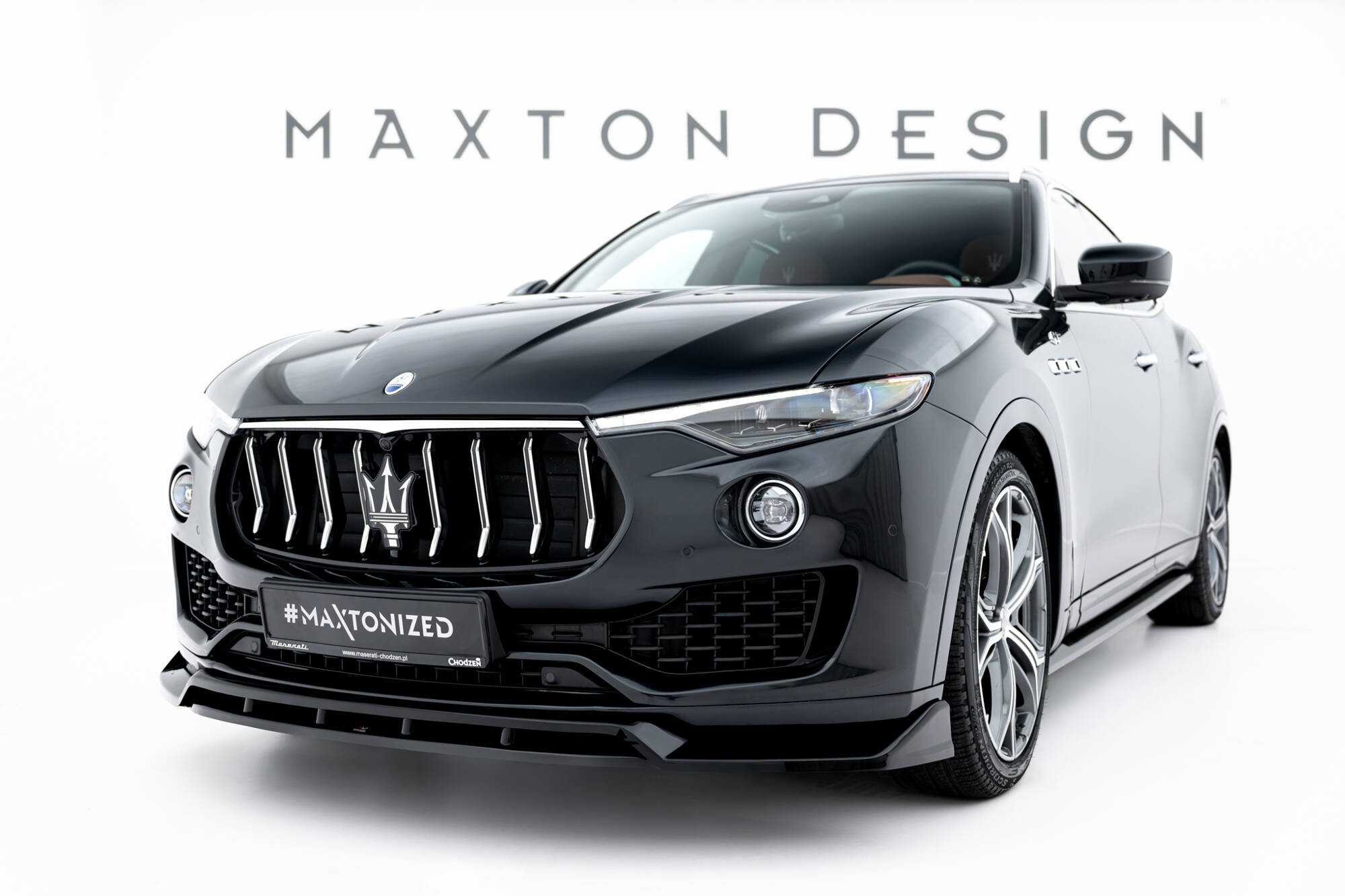 Frontlippe passend für Maserati Levante GT Mk1 FL schwarz Hochglanz
